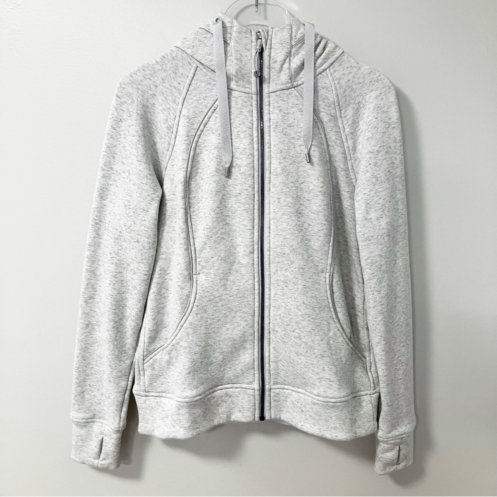 Lululemon | Gray Plush Fleece Scuba Hoodie 8 Athletic Comfy Minimalist Neutral